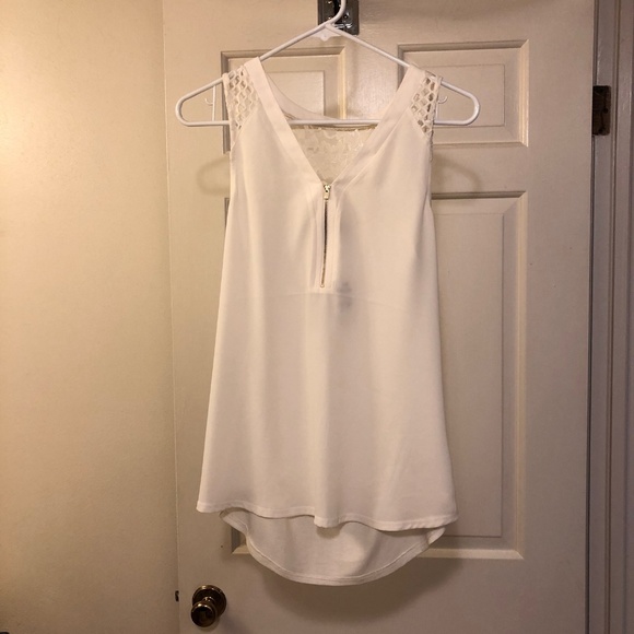 Express for Women Ivory Camisole with Lace Back - Picture 2 of 6